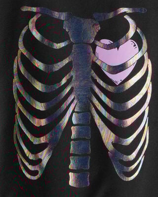Product image 2 of Kid Metallic Skeleton Long-Sleeve Graphic Tee - Black