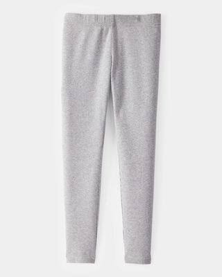 Product image 2 of Kid Solid Cotton Ribbed Stretch Leggings - Grey