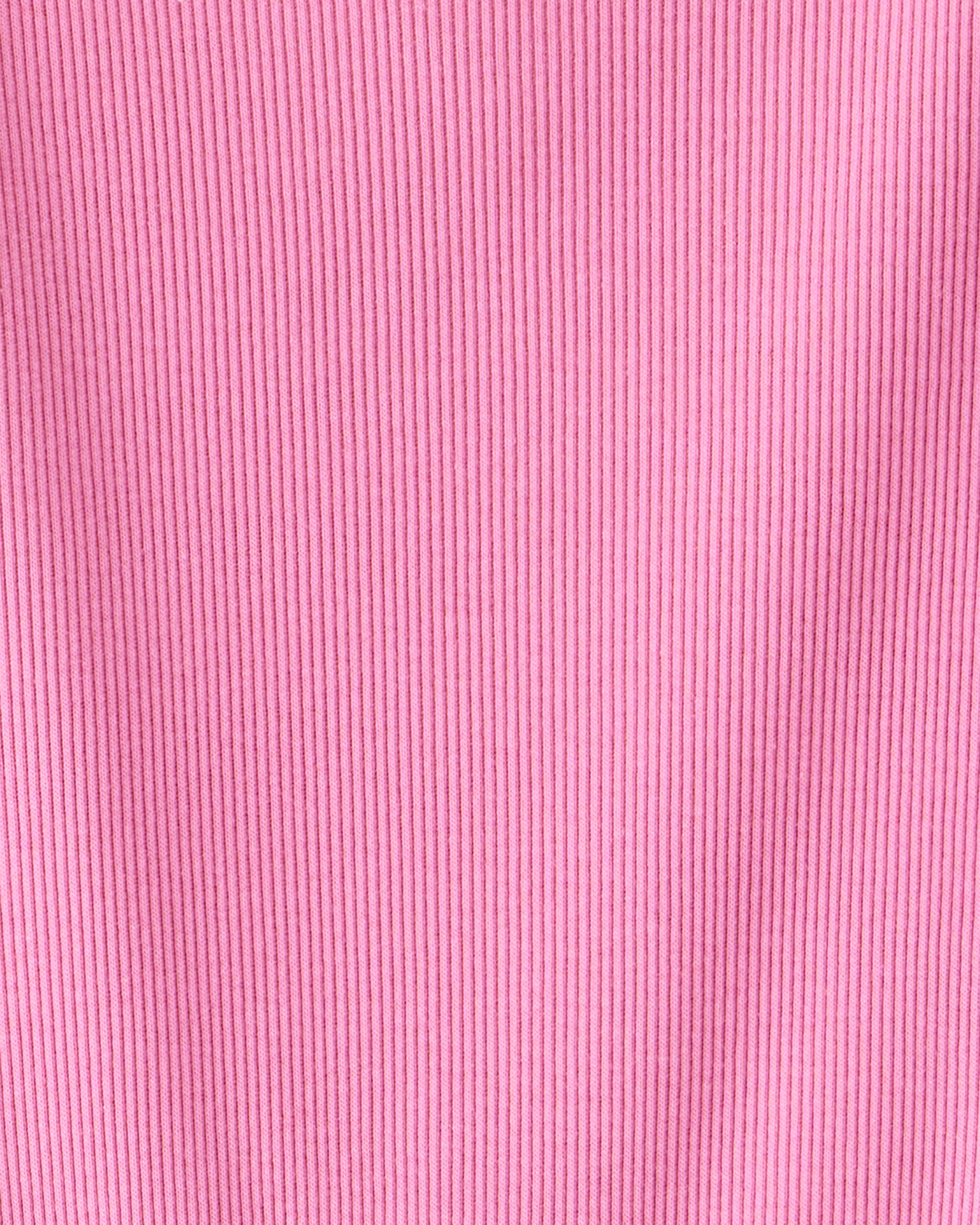 Girls Long Sleeve Cotton Dress - Pink