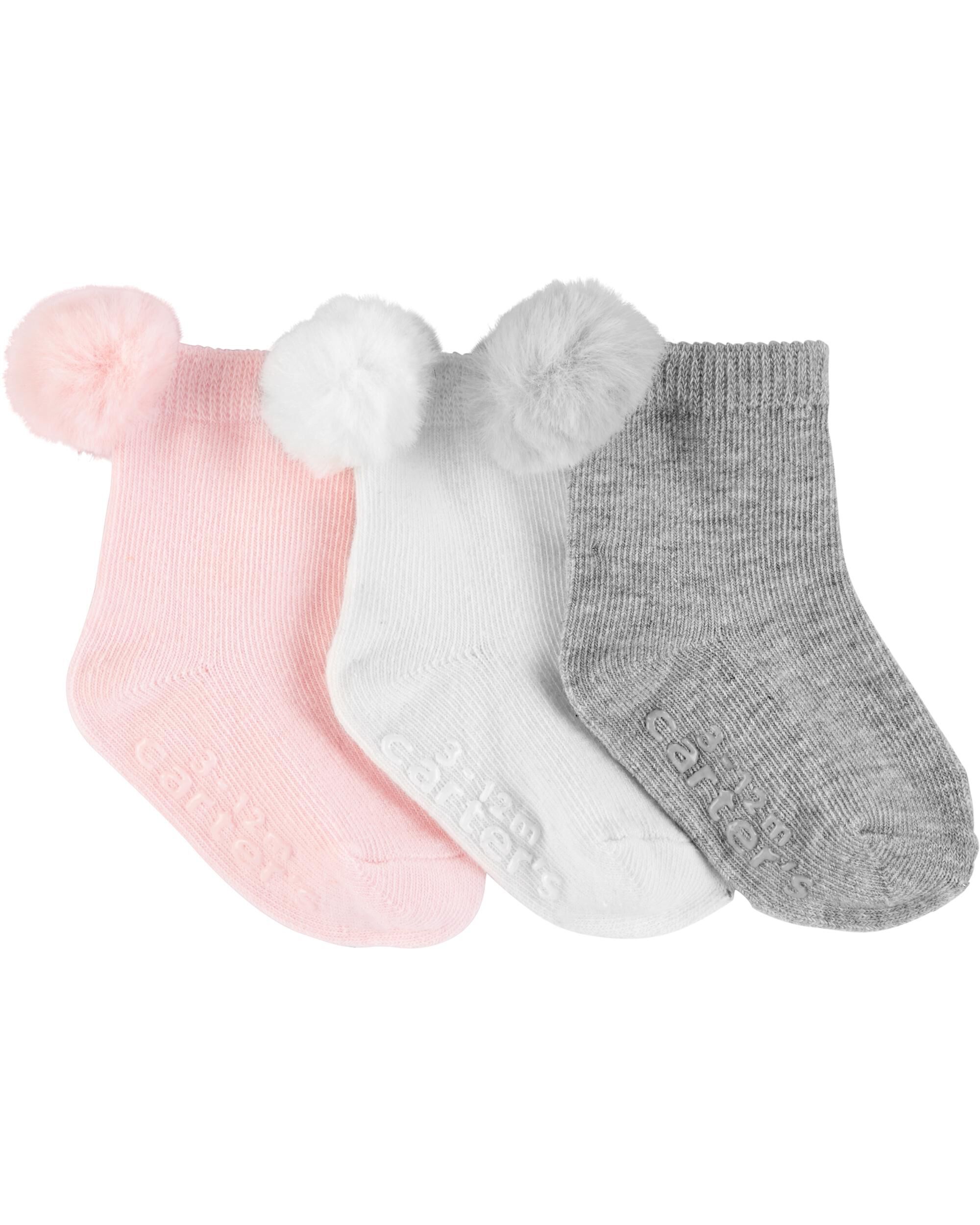 baby girl pom pom socks