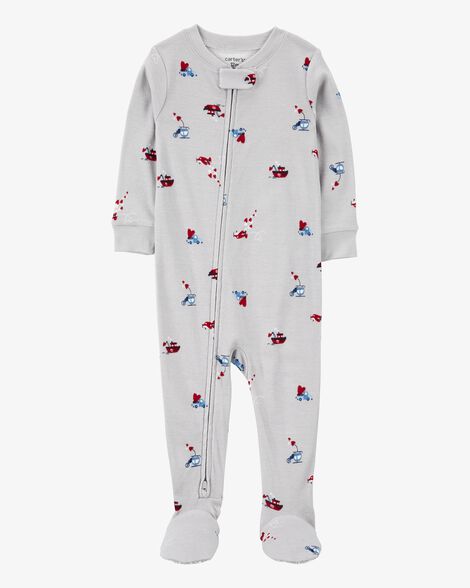  Product image 1 of Baby Heart Print Valentine's Day Cotton 1-Piece Pajamas