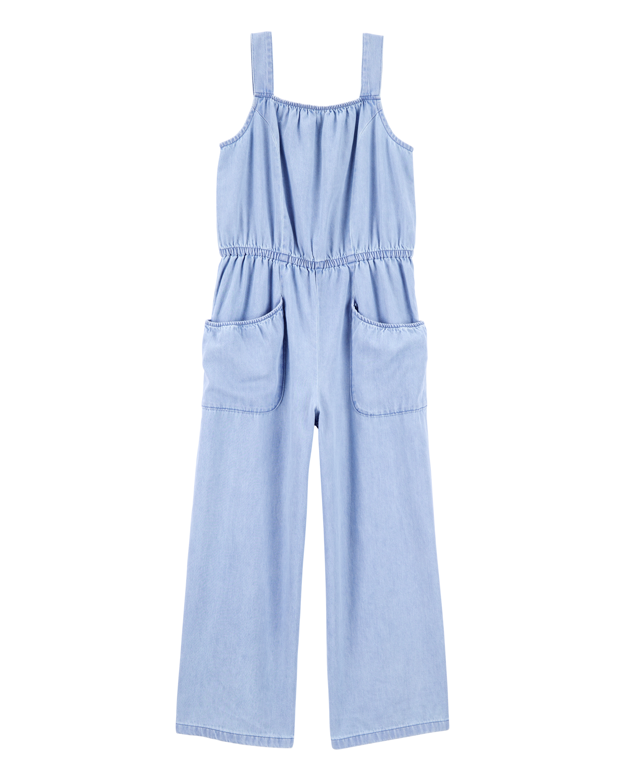 Girls Iconic Denim Jumpsuit - Blue