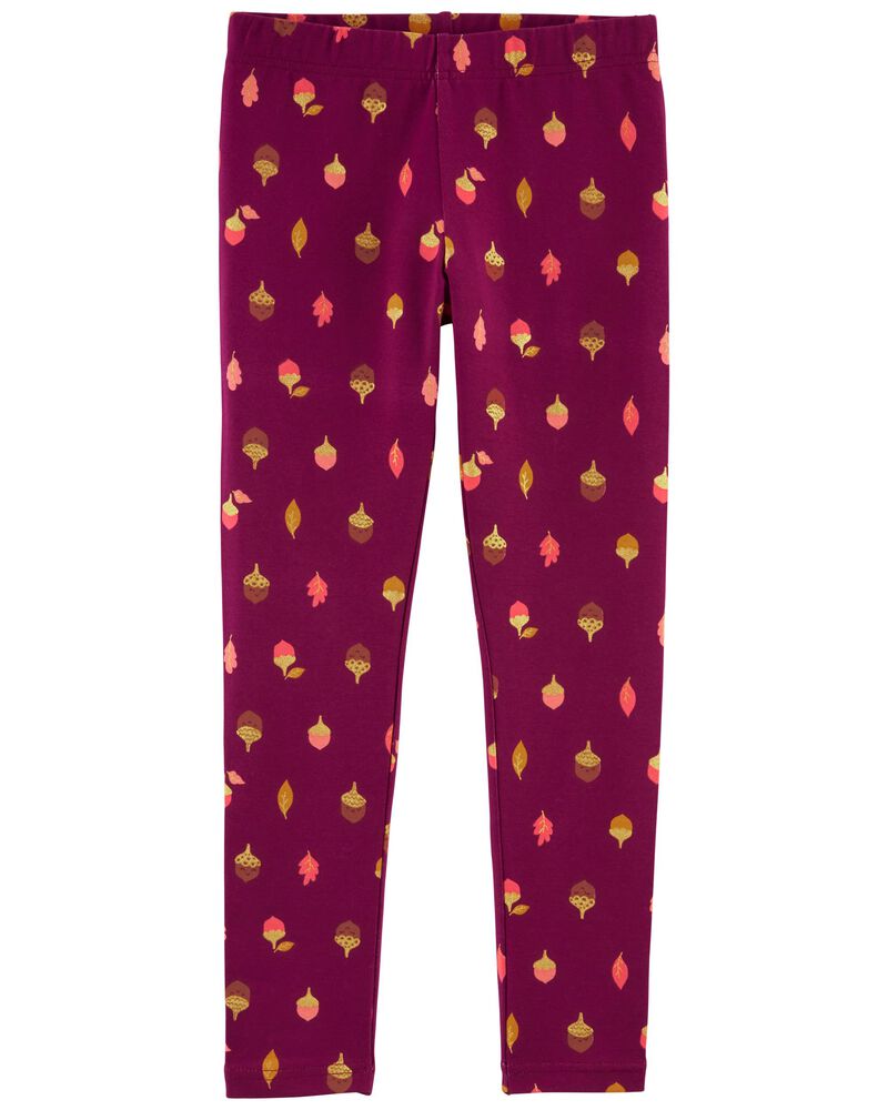 Kid Burgundy Acorn Leggings Carters Com
