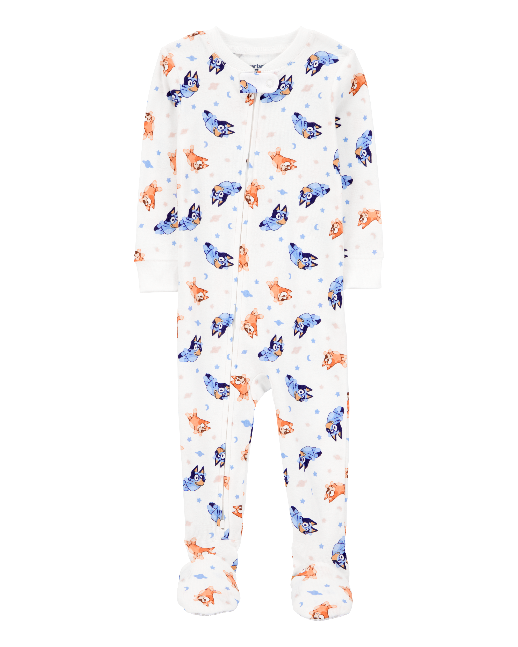 Baby Bluey Snug Fit Cotton Footie 1-Piece Pajamas