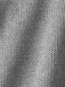 Medium Grey Heather - Baby Organic Cotton Sweater Knit Hooded Poncho, Selected