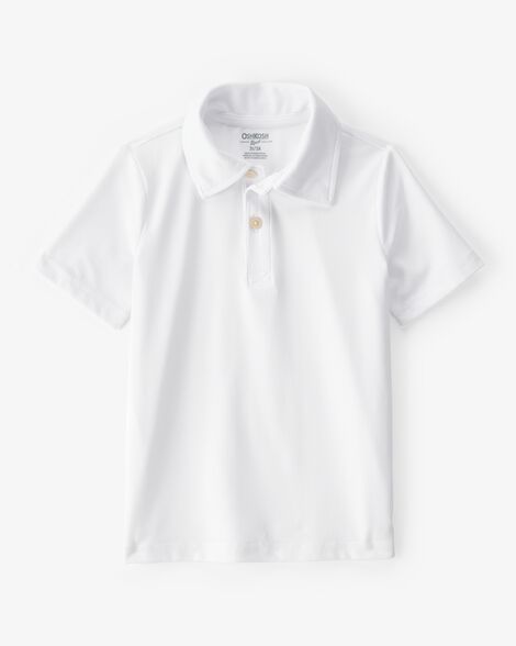  Product image 3 of Toddler 2-Pack Active Uniform Polos in Moisture Wicking BeCool™ Fabric - White