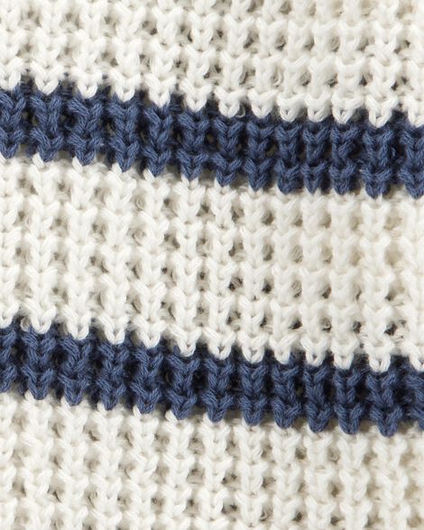  Product image 2 of Baby Striped Button-Front Sweater Knit Cardigan - Cream