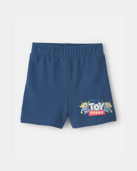 toddler boy pixar© toy story french terry shorts - navy blue