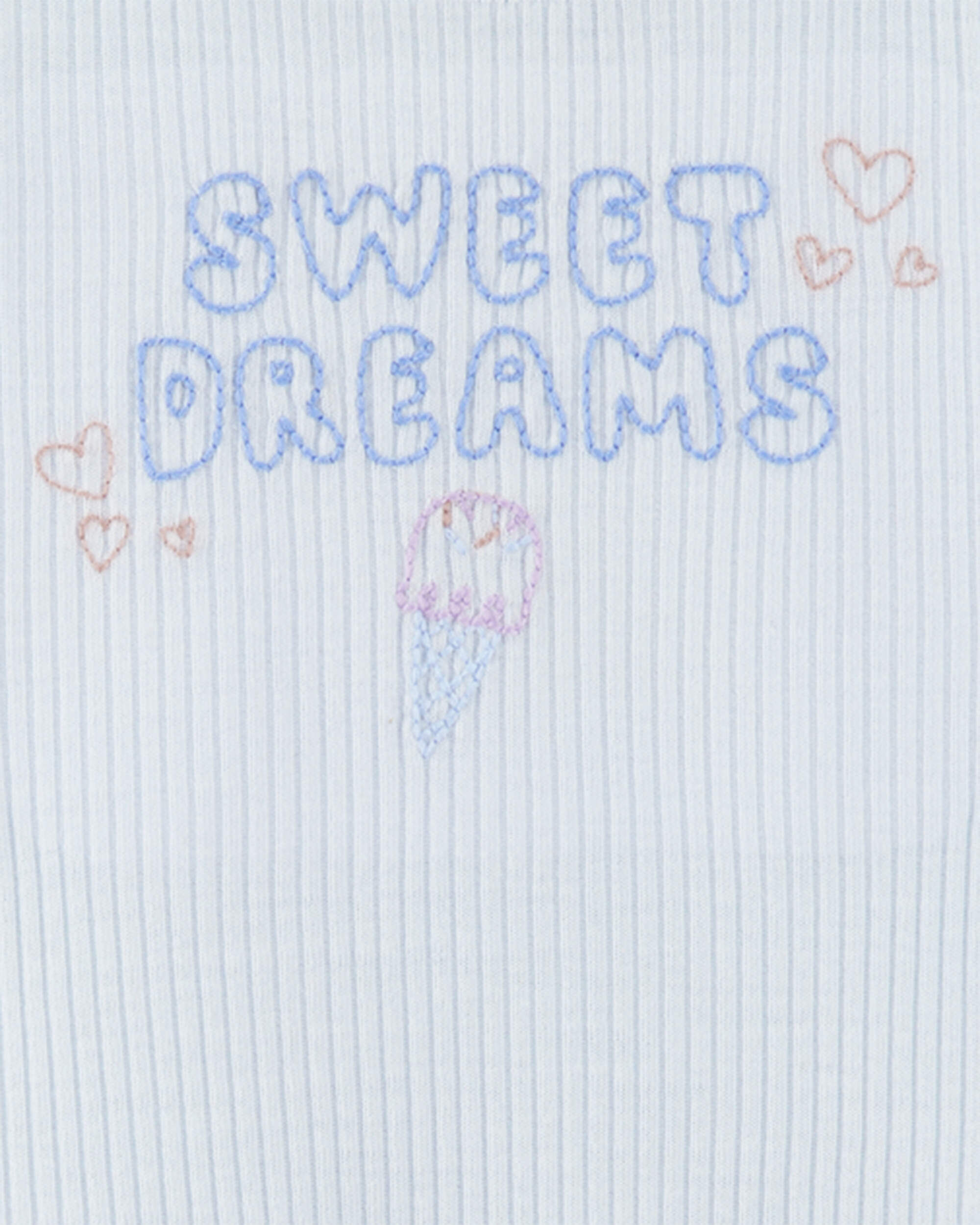Toddler Girl Ice Cream Print Loose Fit 2-Piece Pajamas - Blue