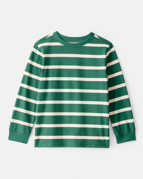 Product image 1 of Boys Striped Long-Sleeve Tee - Green