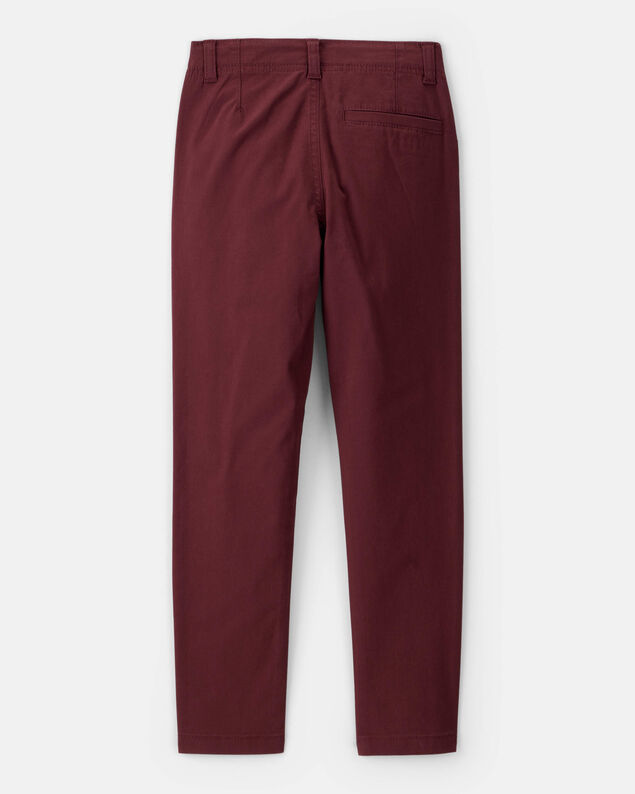 Product image 2 of Boys Flat Front Fashion Pants - Red