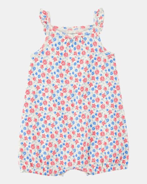 baby floral cotton romper