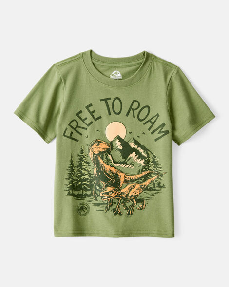 toddler boy jurassic world™ "free to roam" short-sleeve graphic tee - green