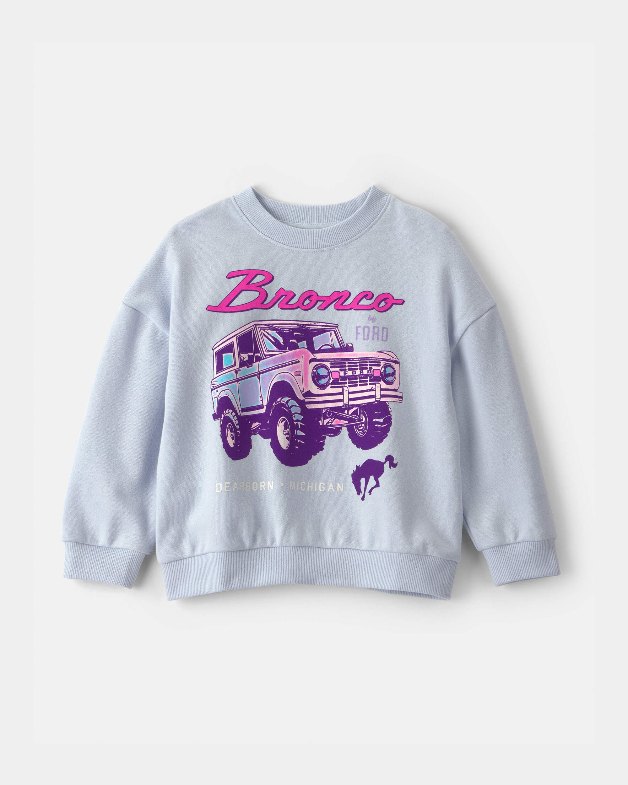 OshKosh Bgosh Toddler Girl Ford Bronco French Terry Pullover Sweatshirt 2T Blue 19$