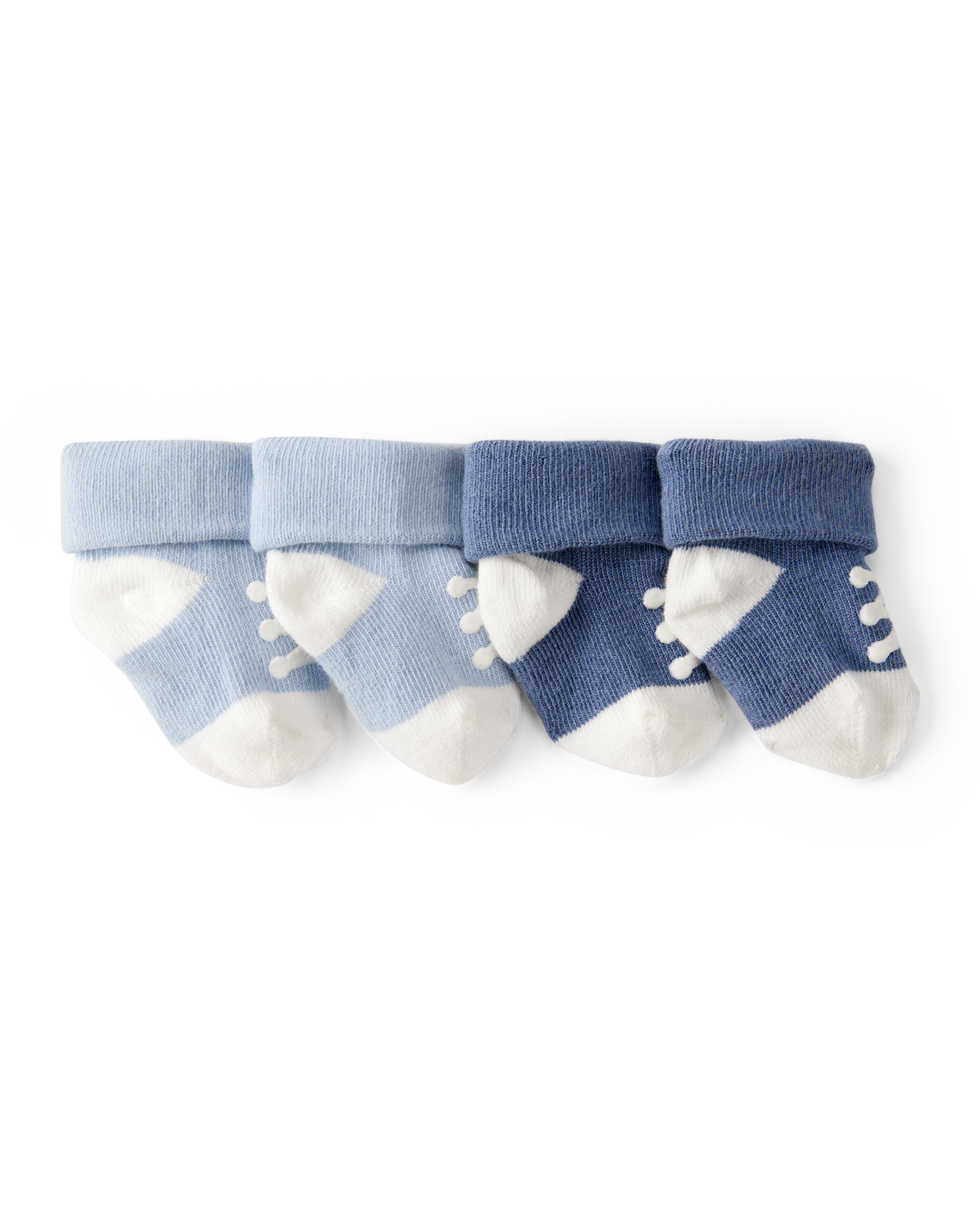 Baby Boy 2-Pack Sneaker Booties - Blue/White