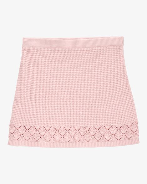  Product image 1 of Kid Pointelle Crotchet Knit Skirt - Pink