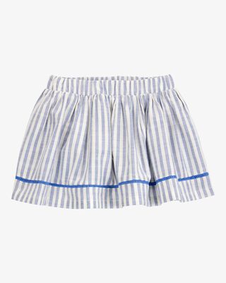 Product image 1 of Baby Striped Pull-On Linen Look-alike Skort