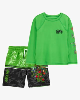 Product image 1 of Kid 2-Piece Teenage Mutant Ninja Turtles Rashguard & Swim Trunk Set