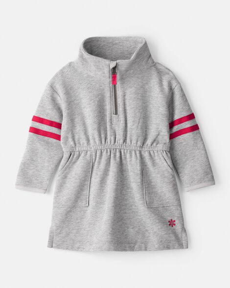 baby girl daydream fleece dress - grey