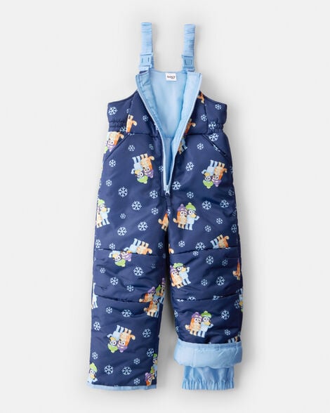 Toddler 2-Piece Bluey™ Hooded Snowsuit Jacket & Bib Set - Blue