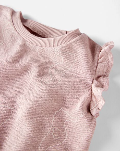 Product image 3 of Baby 2-Piece Seahorse-Print Knit Set Made with Organic Cotton