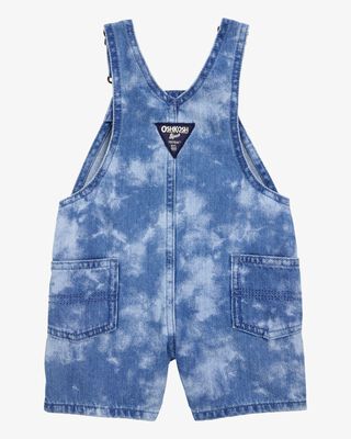 Product image 2 of Baby Flag Print Tie Dye Shortalls - Blue