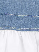Denim - Baby Stretch Denim Eyelet Jumper Dress, Selected