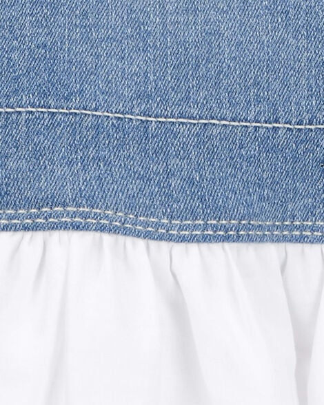  Product image 3 of Baby Stretch Denim Eyelet Jumper Dress