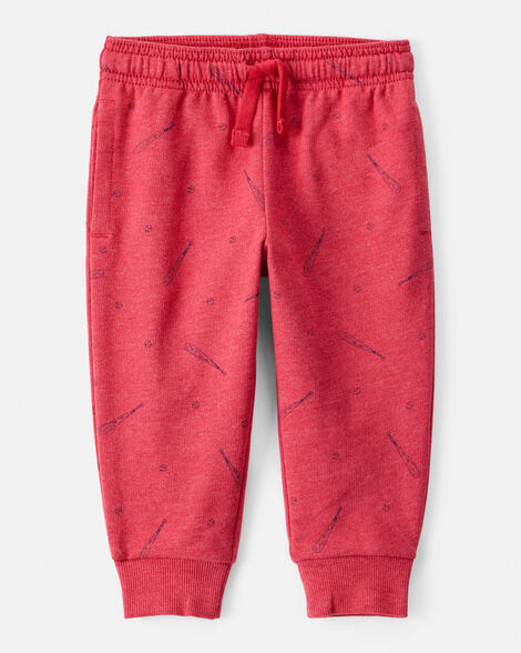 Product image 1 of Baby Boy Baseball French Terry Jogger - Red