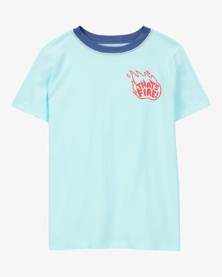 Product image 1 of Kid That's Fire Short-Sleeve Graphic Tee - Turquoise