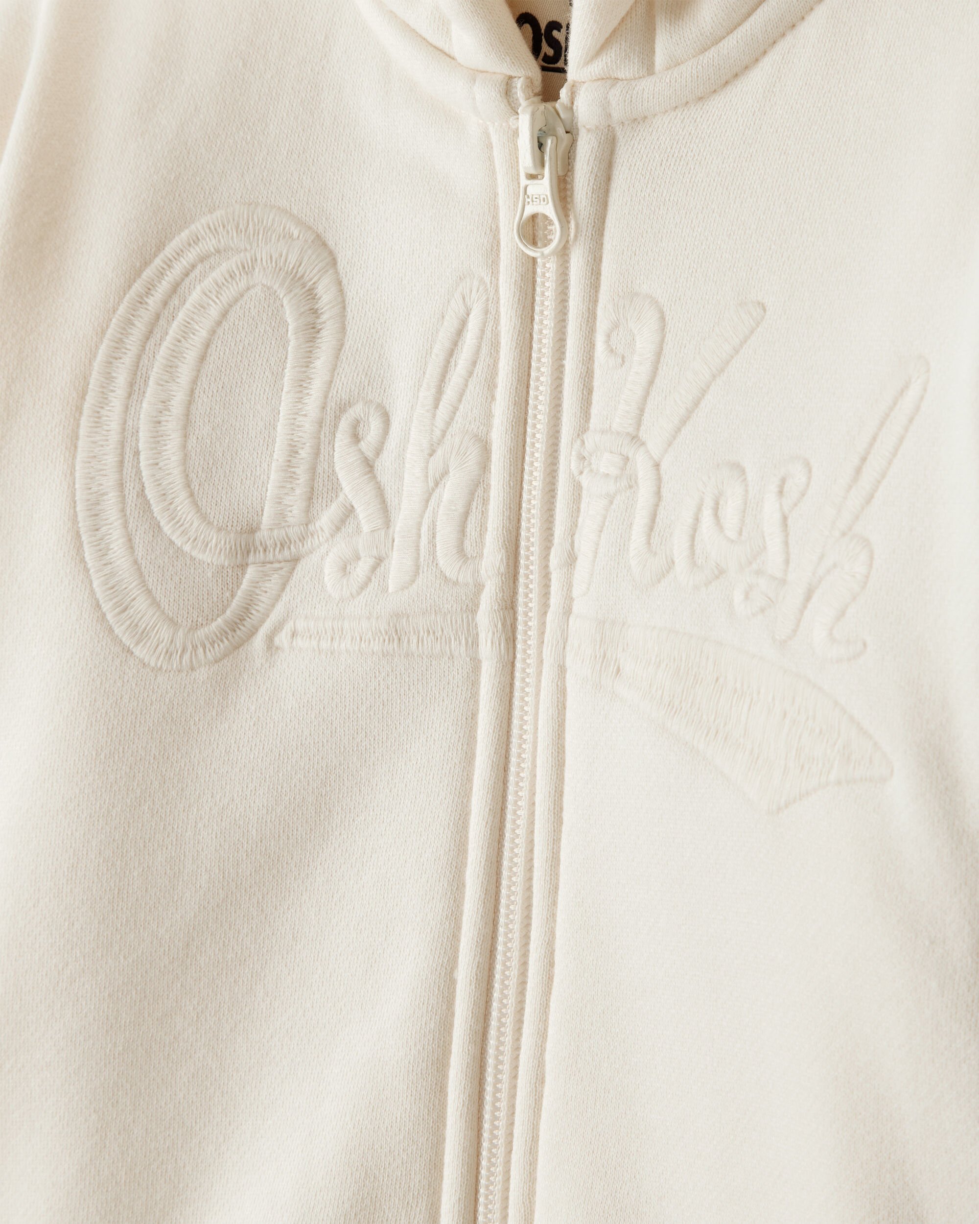 Toddler Girl Hooded Zip-Up Jacket - Cream