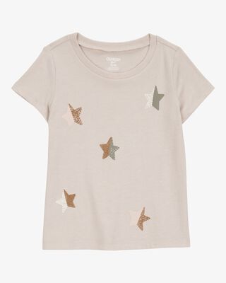 Product image 1 of Toddler Smiley-Print Short-Sleeve Graphic Tee - Cream