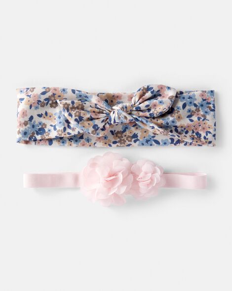  Product image 1 of Baby 2-Pack Headwraps - Pink/Floral