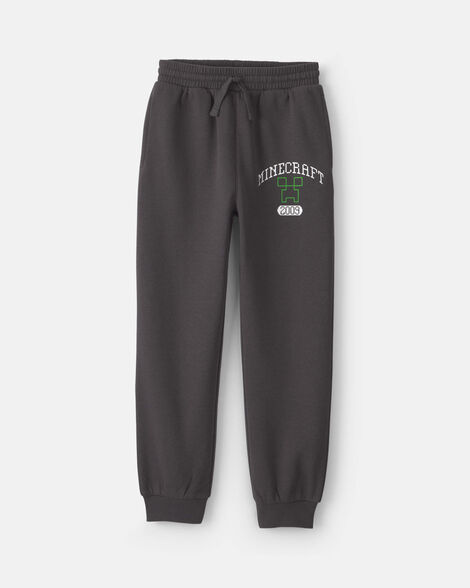 boys minecraft® fleece joggers - black