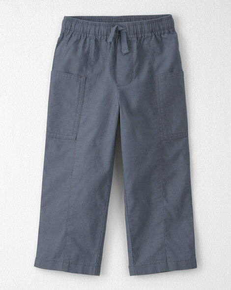 Toddler Boy Relaxed Linen Pants Made with Organic Cotton