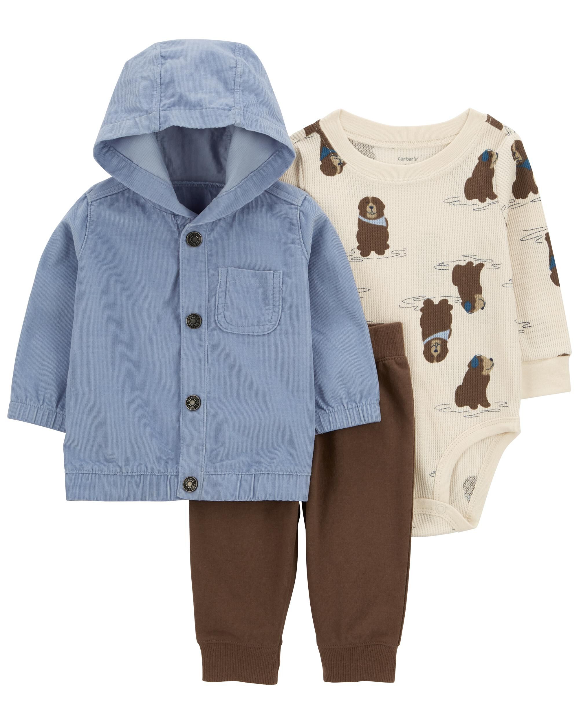 Baby 3 Piece Hooded Cardigan Set Carter s Carter s