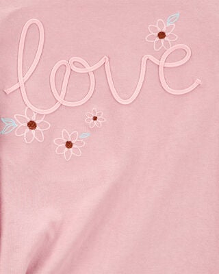Product image 2 of Kid Love Jersey Long-Sleeve Boxy Fit Tee - Pink