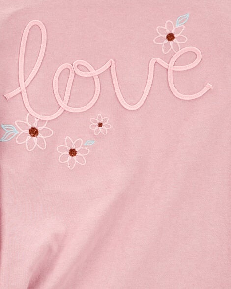  Product image 2 of Kid Love Jersey Long-Sleeve Boxy Fit Tee - Pink