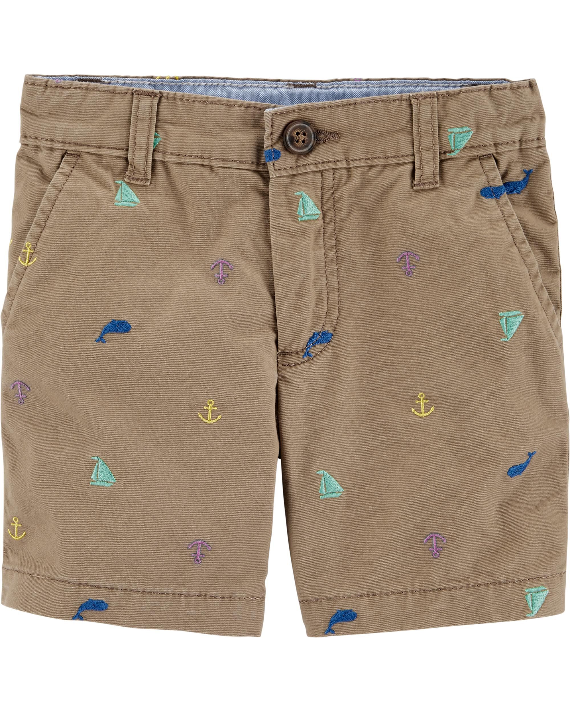 *CLEARANCE* Schiffli Flat-Front Shorts