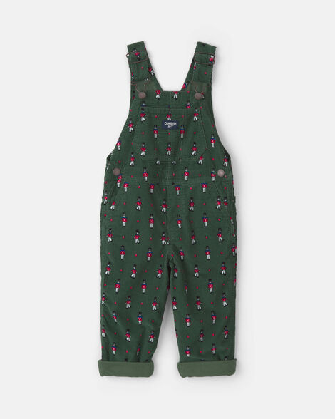 Toddler Boy Nutcracker Corduroy Overalls - Green
