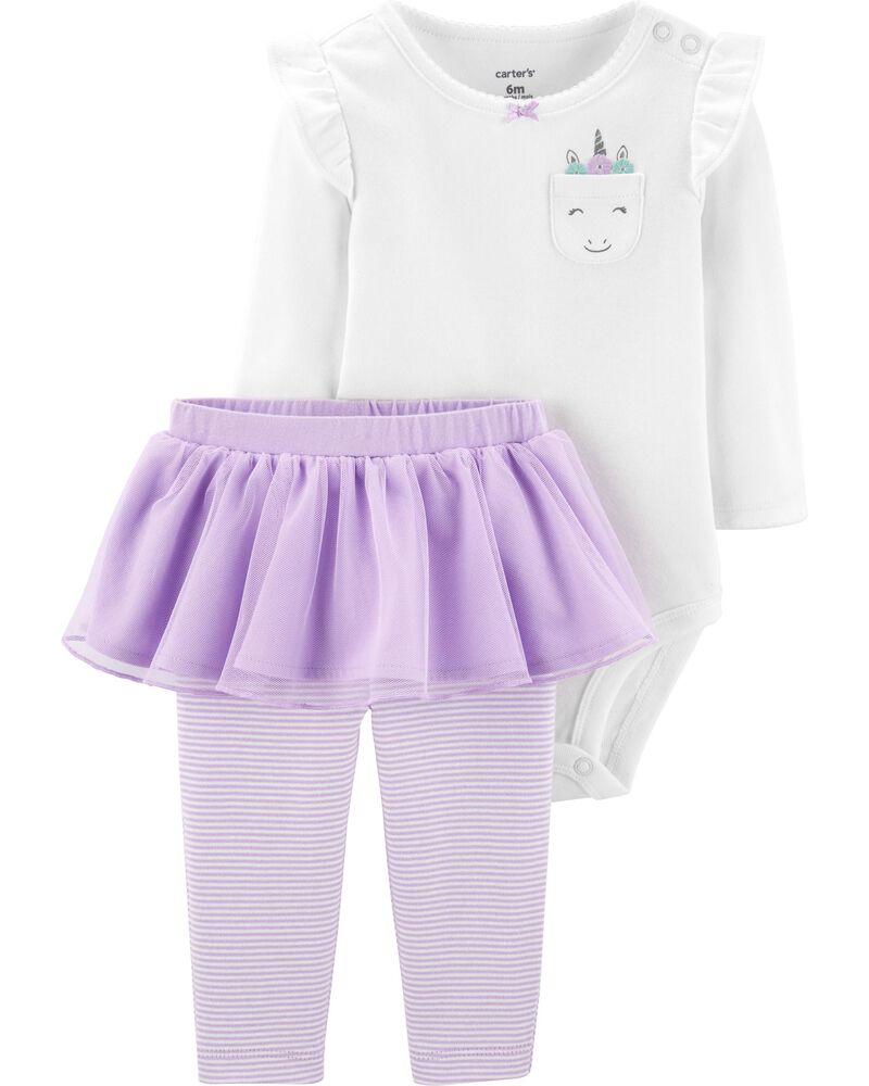 2-Piece Unicorn Bodysuit & Tutu Pant Set | carters.com