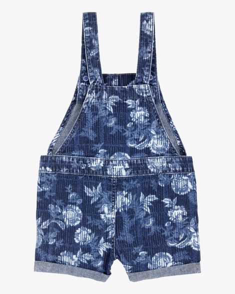  Product image 2 of Toddler Iconic Denim Floral Shortalls - Blue