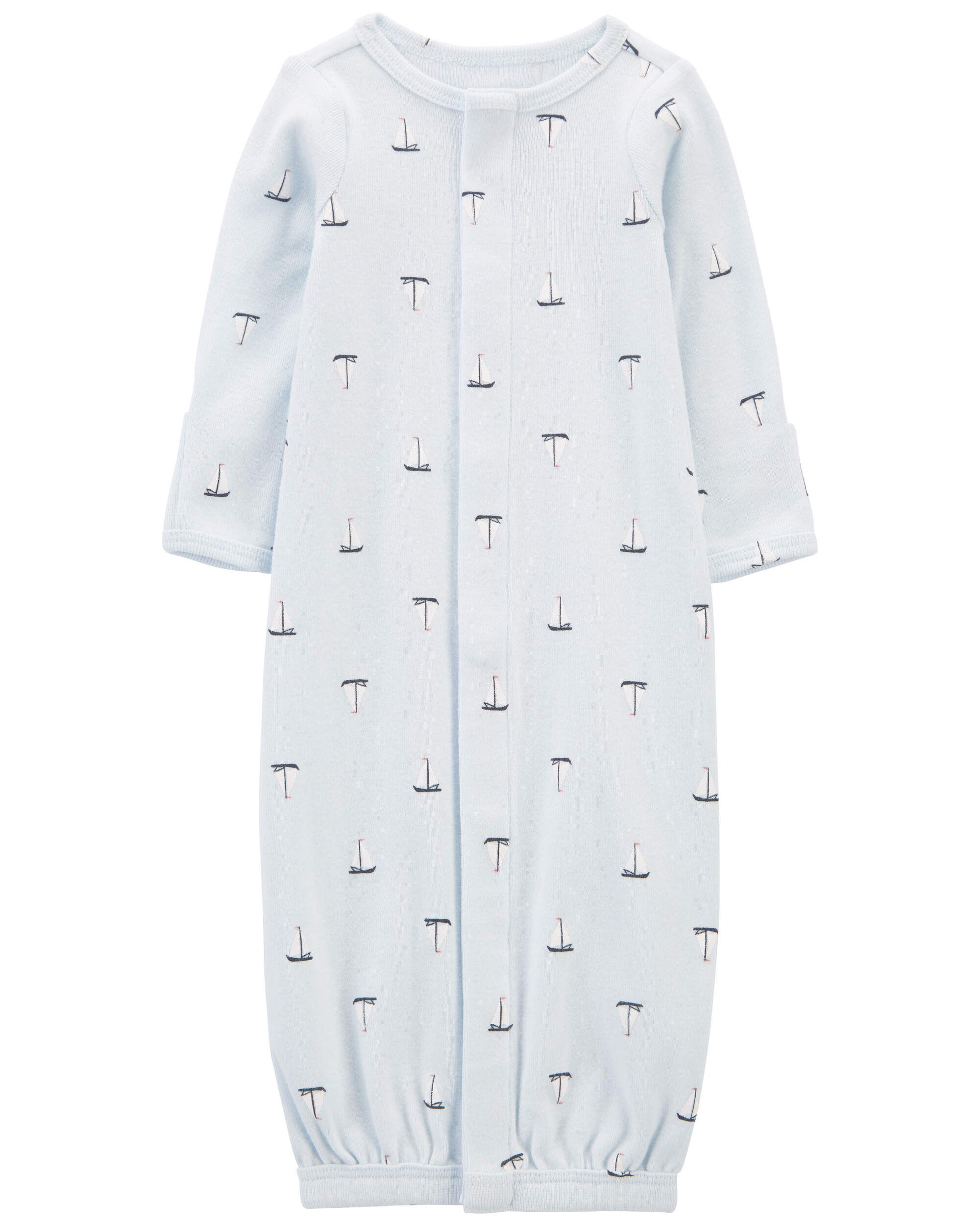 Baby Preemie Sailboat Sleeper Gown