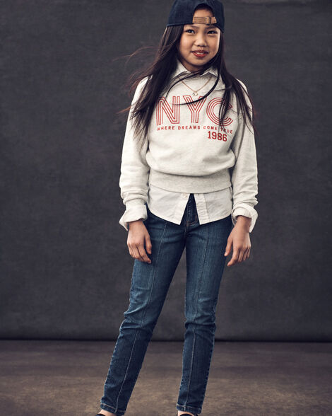 Product image 4 of Girls Denim Skinny Jeans - Blue