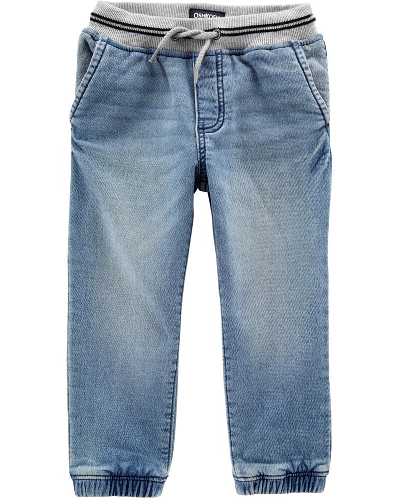 pull on denim joggers