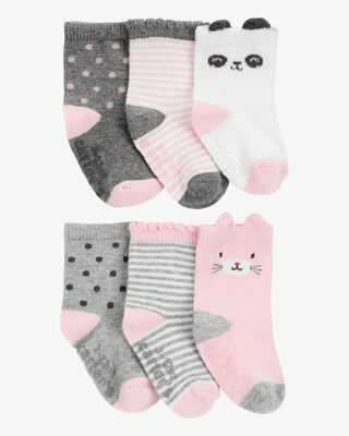 Product image 1 of Toddler 6-Pack Critter Socks