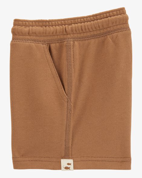  Product image 3 of Toddler Pull-On French Terry Rec Shorts - Brown