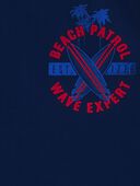 Navy - Kid Beach Patrol Short Sleeve Swim Rashguard, Selected