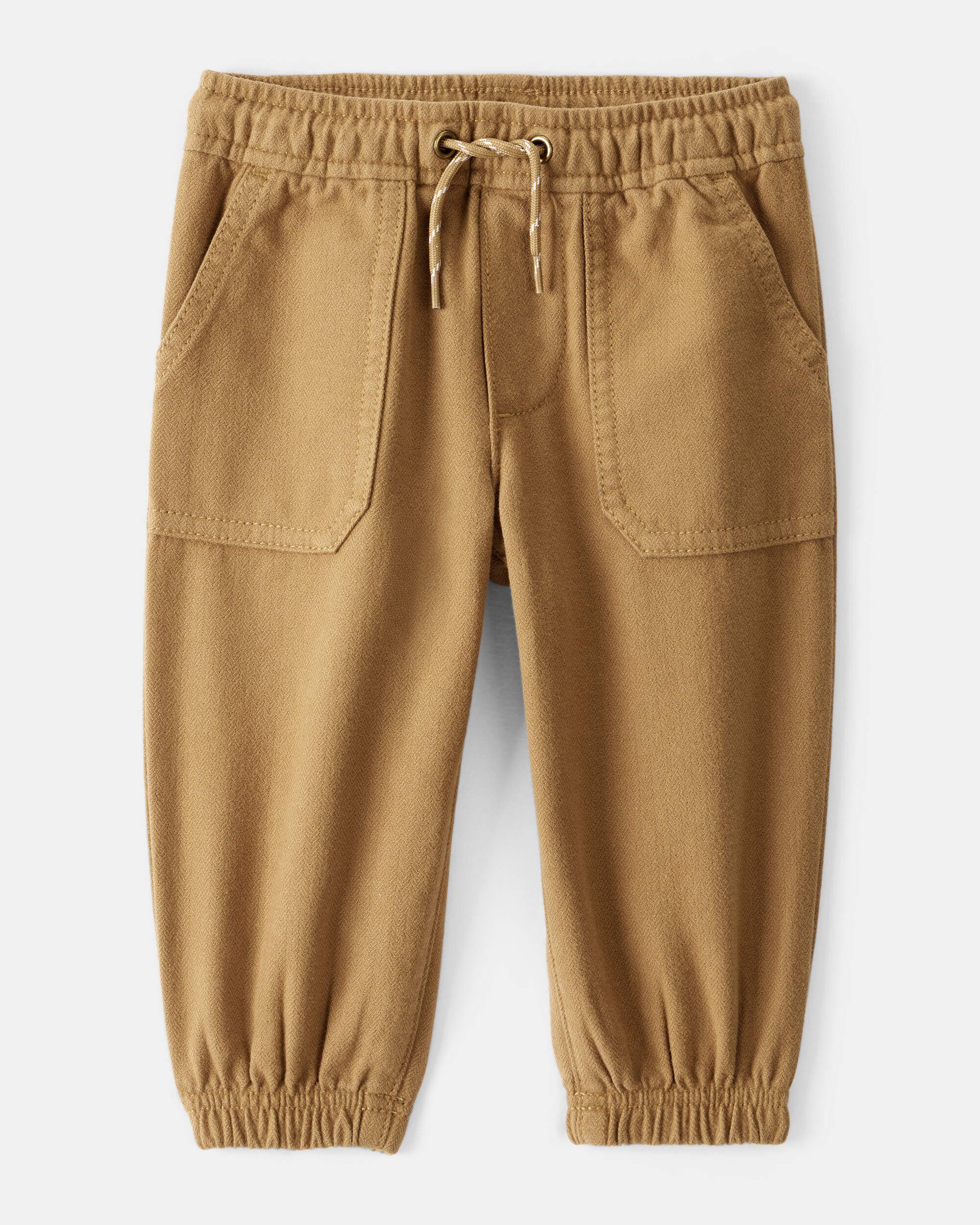 Baby Boy  Herringbone Woven Pull-On Jogger - Brown