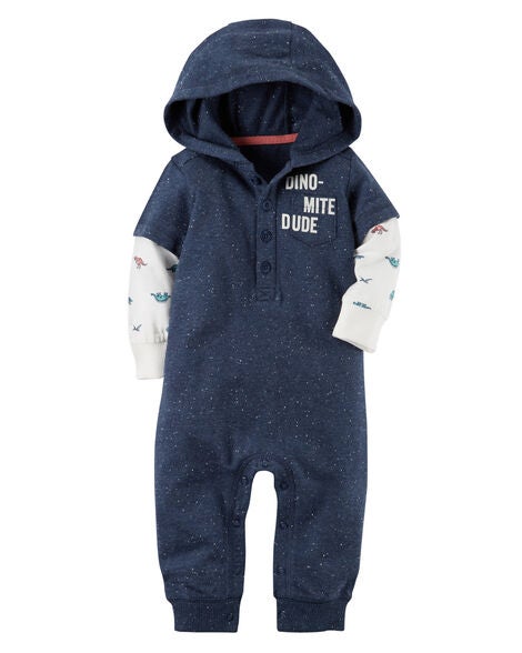Hooded French Terry Jumpsuit